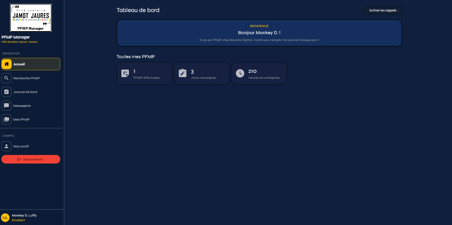 PFMP Manager — Home